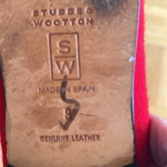 COPY - Stubbs & Wootton Red Embroidered Women's Loafers - Picture 5 of 6